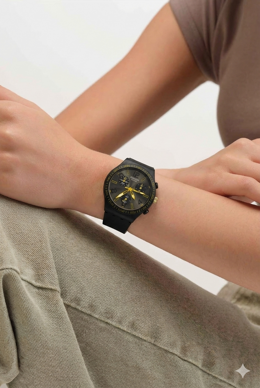 Swatch Checkpoint Black - L'Élégance Sportive Urbaine