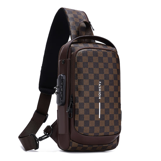 Sac de Poitrine Homme Antivol avec Port USB – Imperméable & Design Moderne