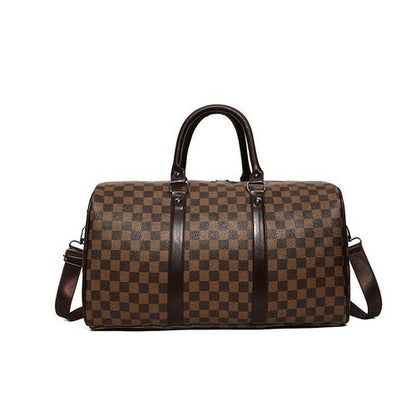 Sac de Voyage Damier Marron - Duffle Bag Luxe Classique | Week-end Premium Tunisie