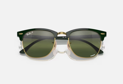 Ray-Ban Clubmaster RB3016 Or & Vert – Polarisées UV400