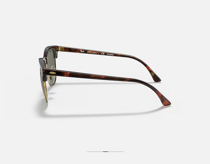 Ray-Ban Clubmaster Classique – Monture Écaille & Verre Vert Polarisé