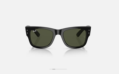 Ray-Ban RB0840S Mega Wayfarer – Monture Noire & Verres Vert G-15
