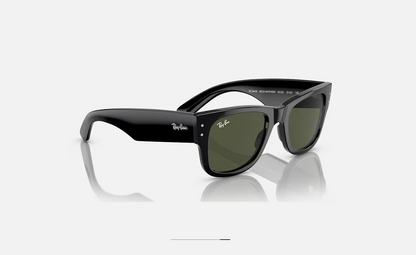 Ray-Ban RB0840S Mega Wayfarer – Monture Noire & Verres Vert G-15