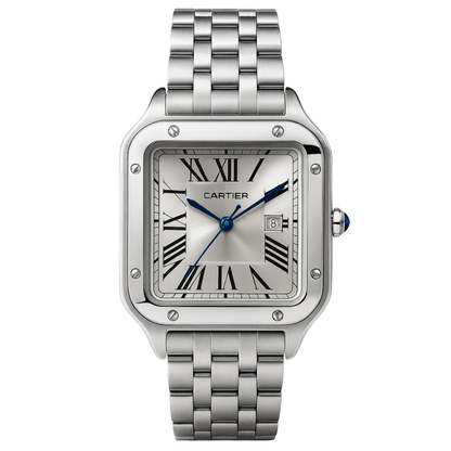 Montre Cartier Style Santos en Acier Inoxydable Argent – Design Classique et Intemporel