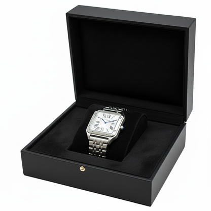 Montre Cartier Style Santos en Acier Inoxydable Argent – Design Classique et Intemporel