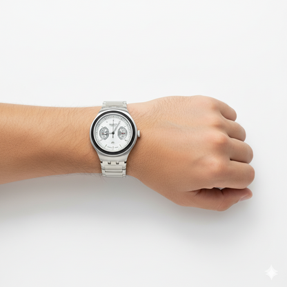 Montre Homme Swatch Irony Chrono Cadran Argent - YVS488G