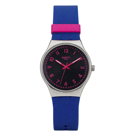Swatch Pop Art Flash : Montre Bleu Électrique et Fuchsia